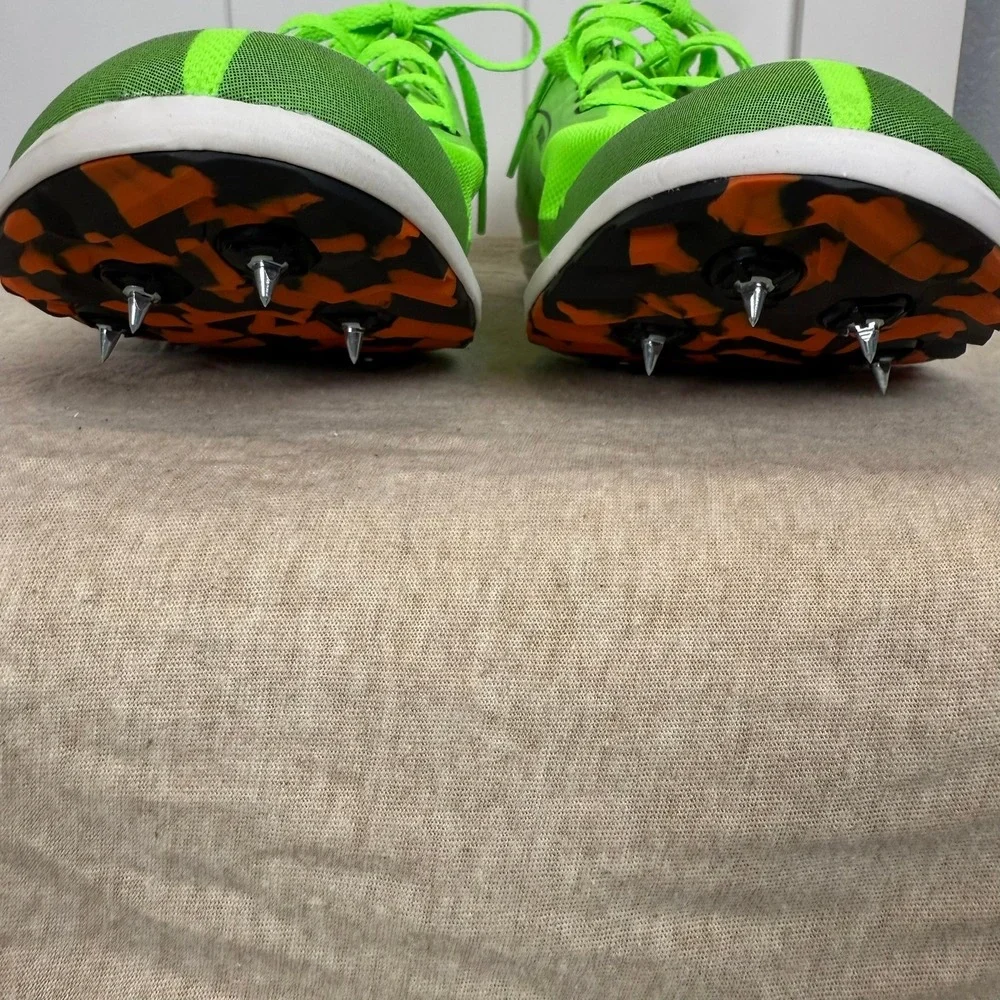 Brooks Wire v7 XC Track Racing Spikes‎ Neon Green Orange Mens Size 13
